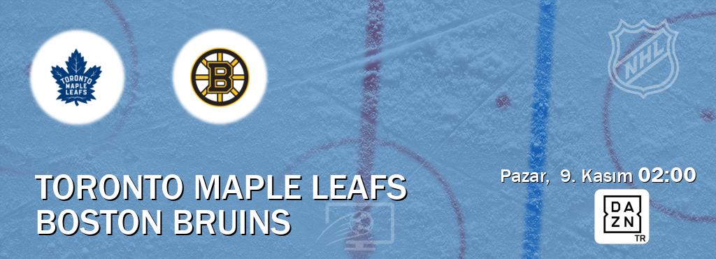 Karşılaşma Toronto Maple Leafs - Boston Bruins DAZN'den canlı yayınlanacak (Pazar,  9. Kasım  02:00).