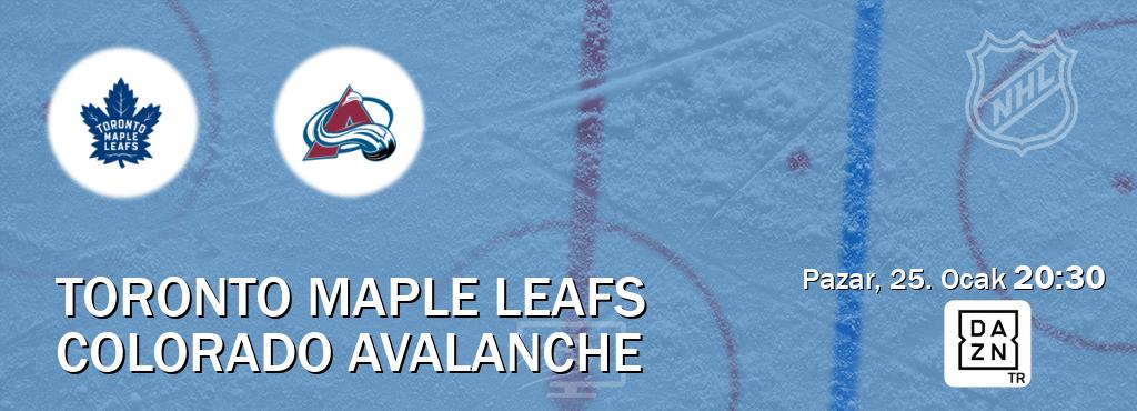 Karşılaşma Toronto Maple Leafs - Colorado Avalanche DAZN'den canlı yayınlanacak (Pazar, 25. Ocak  20:30).