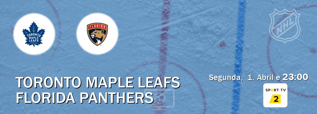 Jogo entre Toronto Maple Leafs e Florida Panthers tem emissão Sport TV 2 (Segunda,  1. Abril e  23:00).