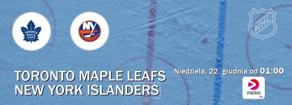 Gra między Toronto Maple Leafs i New York Islanders transmisja na żywo w Viaplay Polska (niedziela, 22. grudnia od  01:00).