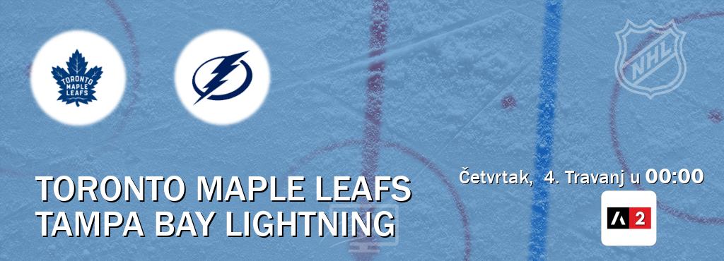 Izravni prijenos utakmice Toronto Maple Leafs i Tampa Bay Lightning pratite uživo na Arena Sport 2 (Četvrtak,  4. Travanj u  00:00).