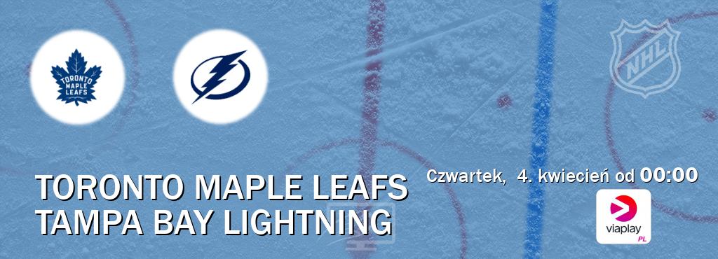 Gra między Toronto Maple Leafs i Tampa Bay Lightning transmisja na żywo w Viaplay Polska (czwartek,  4. kwiecień od  00:00).