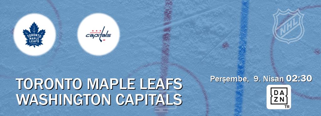 Karşılaşma Toronto Maple Leafs - Washington Capitals DAZN'den canlı yayınlanacak (Perşembe,  9. Nisan  02:30).