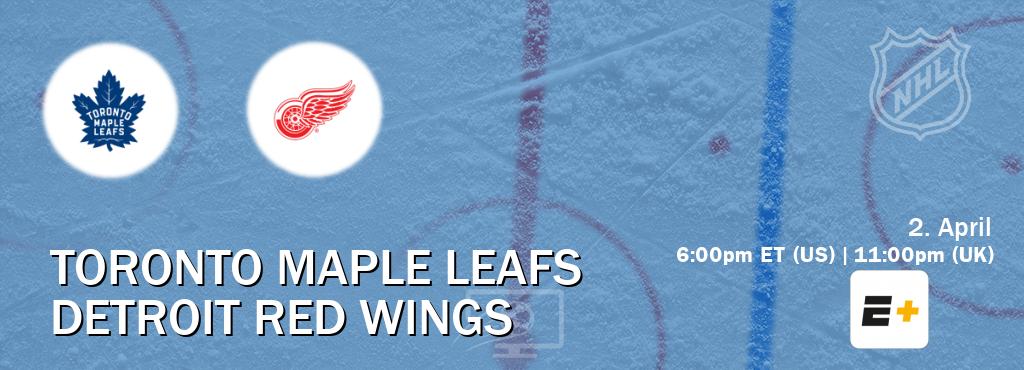 You can watch game live between Toronto Maple Leafs and Detroit Red Wings on ESPN+.