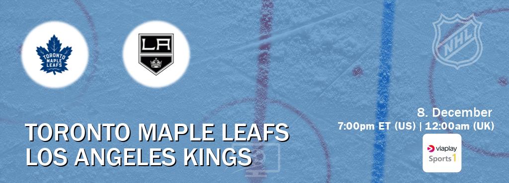 You can watch game live between Toronto Maple Leafs and Los Angeles Kings on Viaplay Sports 1.