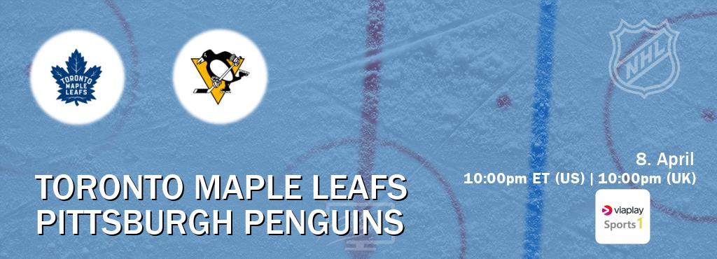 You can watch game live between Toronto Maple Leafs and Pittsburgh Penguins on Viaplay Sports 1(UK).