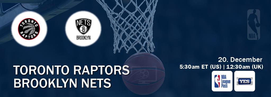 You can watch game live between Toronto Raptors and Brooklyn Nets on NBA League Pass and YES(US).