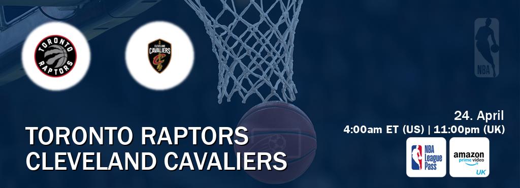 You can watch game live between Toronto Raptors and Cleveland Cavaliers on NBA League Pass and Amazon Prime Video UK(UK).