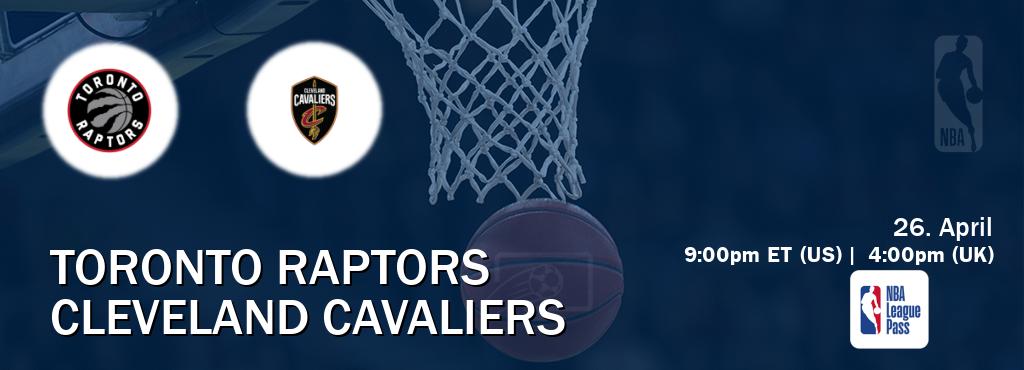 You can watch game live between Toronto Raptors and Cleveland Cavaliers on NBA League Pass.