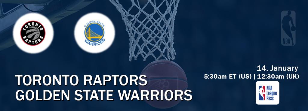 You can watch game live between Toronto Raptors and Golden State Warriors on NBA League Pass.