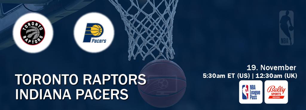 You can watch game live between Toronto Raptors and Indiana Pacers on NBA League Pass and Bally Sports Indiana(US).