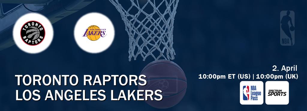 You can watch game live between Toronto Raptors and Los Angeles Lakers on NBA League Pass and Spectrum Sports(US).
