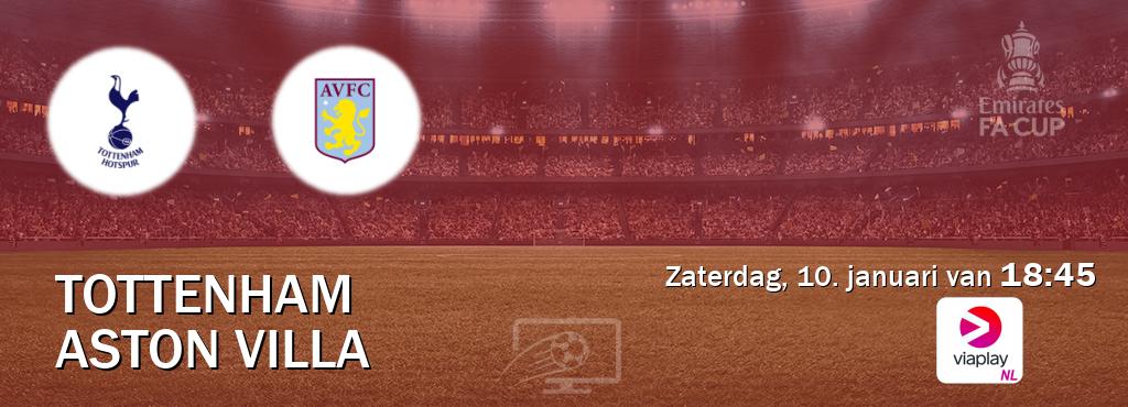 Wedstrijd tussen Tottenham en Aston Villa live op tv bij Viaplay Nederland (zaterdag, 10. januari van  18:45).