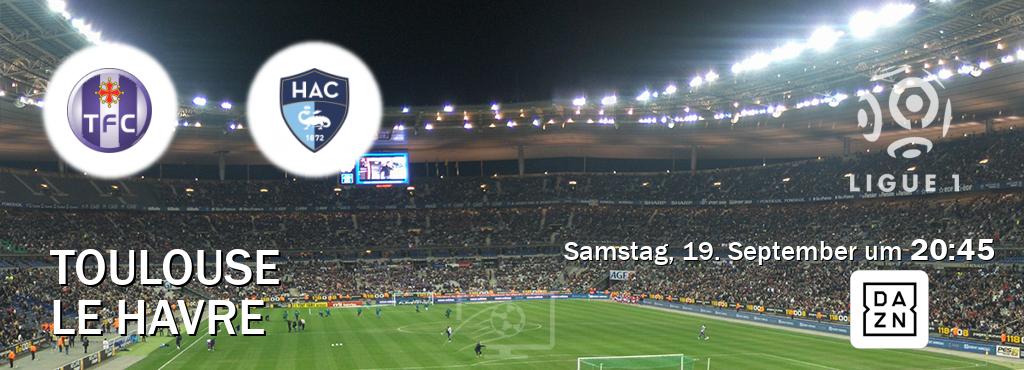 Das Spiel zwischen Toulouse und Le Havre wird am Samstag, 19. September um 20:45, live vom DAZN übertragen. Das Spiel zwischen Toulouse und Le Havre wird am Samstag, 19. September um 20:45, live vom DAZN übertragen.