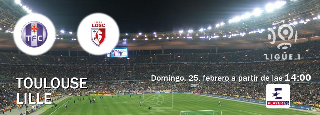 El partido entre Toulouse y Lille será retransmitido por Eurosport Player ES (domingo, 25. febrero a partir de las  14:00).