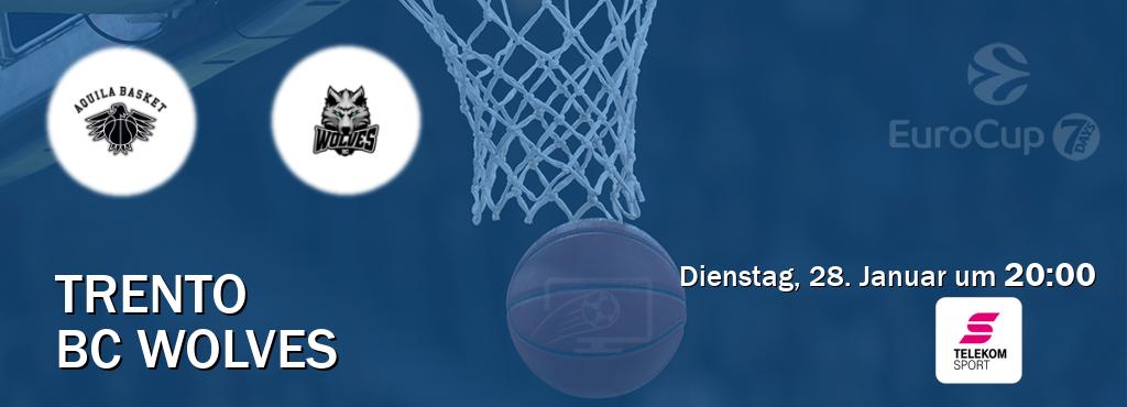 Das Spiel zwischen Trento und BC Wolves wird am Dienstag, 28. Januar um  20:00, live vom Magenta Sport übertragen.