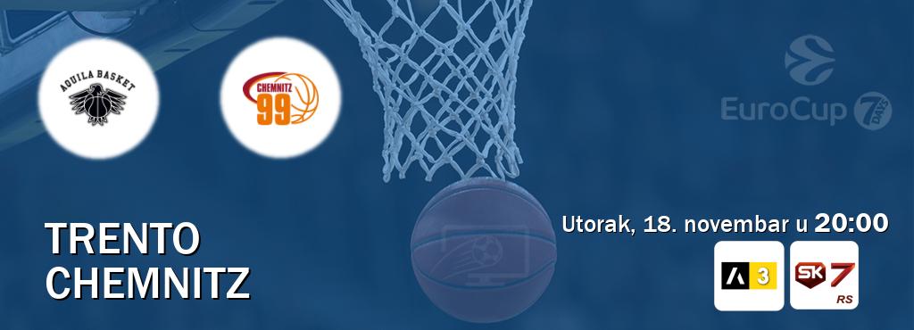 Izravni prijenos utakmice Trento i Chemnitz pratite uživo na Arena Sport 3 i Sportklub 7 (utorak, 18. novembar u 20:00). Izravni prijenos utakmice Trento i Chemnitz pratite uživo na Arena Sport 3 i Sportklub 7 (utorak, 18. novembar u 20:00).