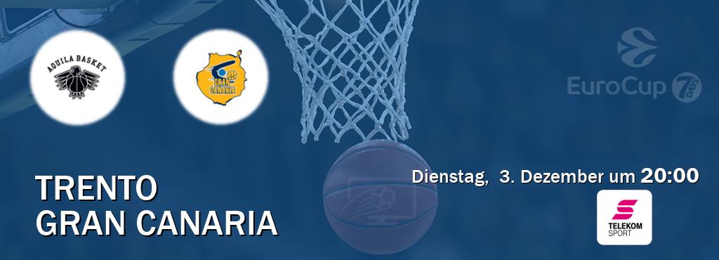 Das Spiel zwischen Trento und Gran Canaria wird am Dienstag,  3. Dezember um  20:00, live vom Magenta Sport übertragen.