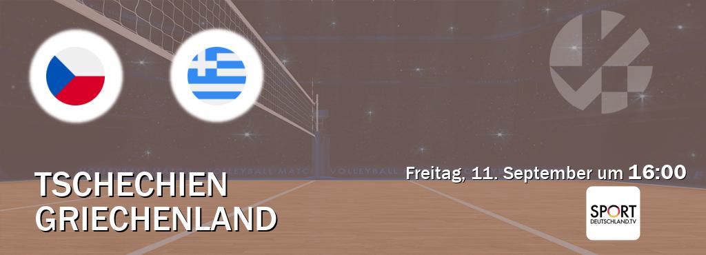 Das Spiel zwischen Tschechien und Griechenland wird am Freitag, 11. September um  16:00, live vom Sportdeutschland.TV übertragen.