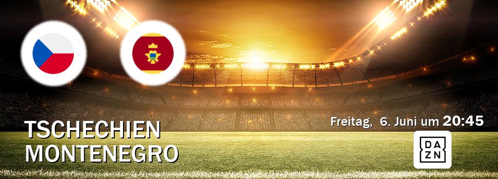 Das Spiel zwischen Tschechien und Montenegro wird am Freitag, 6. Juni um 20:45, live vom DAZN übertragen. Das Spiel zwischen Tschechien und Montenegro wird am Freitag, 6. Juni um 20:45, live vom DAZN übertragen.