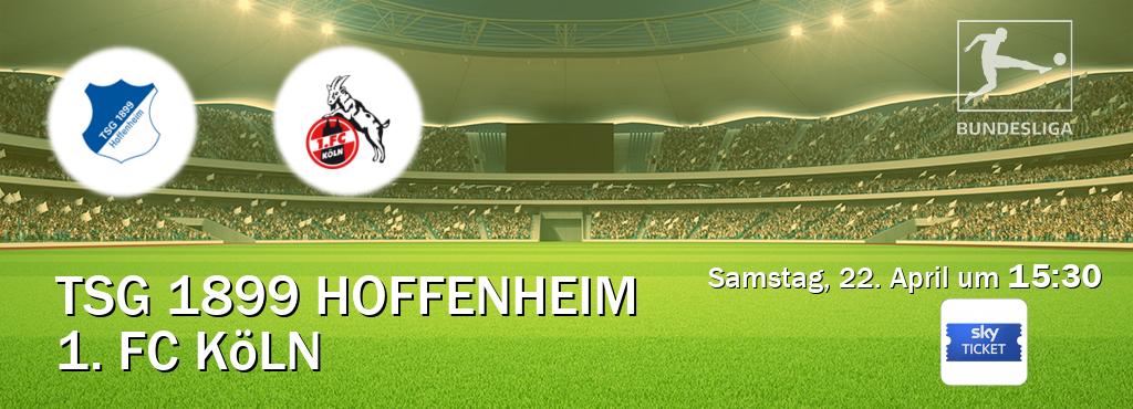 Das Spiel zwischen TSG 1899 Hoffenheim und 1. FC Köln wird am Samstag, 22. April um  15:30, live vom Sky Ticket übertragen.