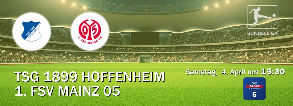 Das Spiel zwischen TSG 1899 Hoffenheim und 1. FSV Mainz 05 wird am Samstag,  4. April um  15:30, live vom Sky Bundesliga 6 übertragen.