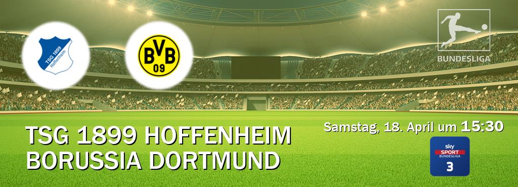 Das Spiel zwischen TSG 1899 Hoffenheim und Borussia Dortmund wird am Samstag, 18. April um  15:30, live vom Sky Bundesliga 3 übertragen.