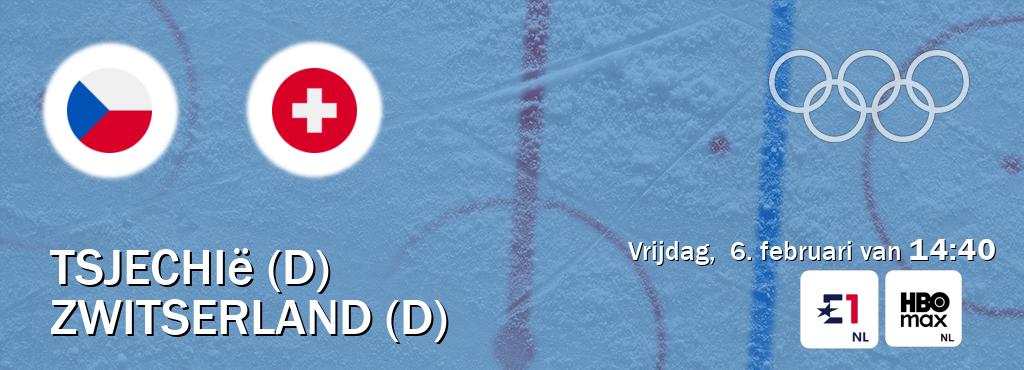Wedstrijd tussen Tsjechië (D) en Zwitserland (D) live op tv bij Eurosport, HBO Max (vrijdag,  6. februari van  14:40).
