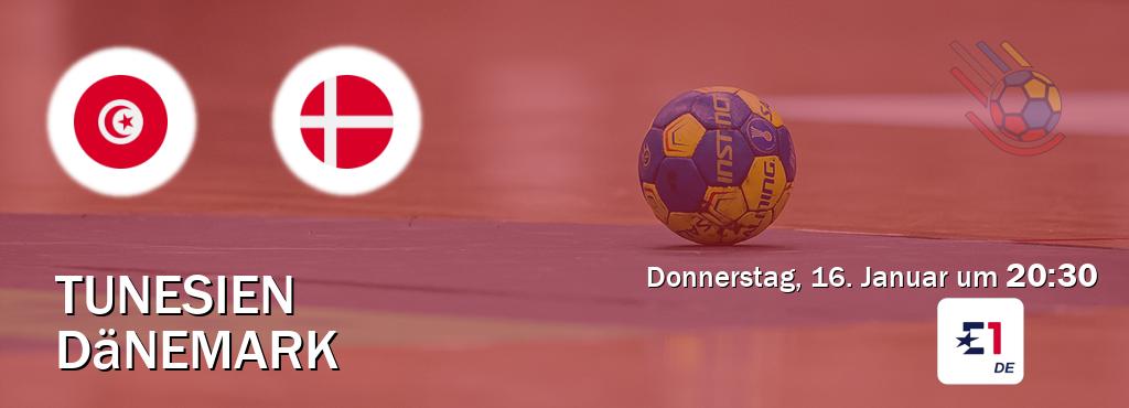 Das Spiel zwischen Tunesien und Dänemark wird am Donnerstag, 16. Januar um  20:30, live vom Eurosport 1 übertragen.