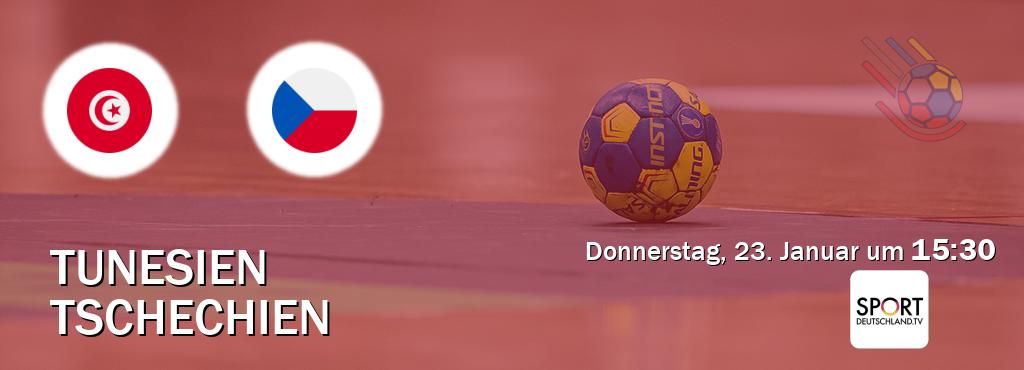 Das Spiel zwischen Tunesien und Tschechien wird am Donnerstag, 23. Januar um  15:30, live vom Sportdeutschland.TV übertragen.