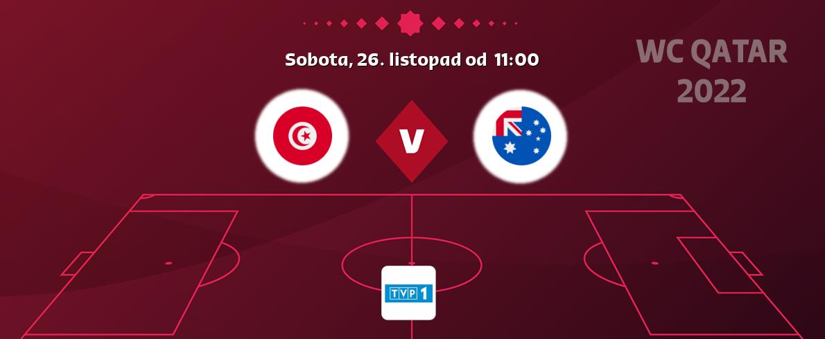 Gra między Tunezja i Australia transmisja na żywo w TVP 1 (sobota, 26. listopad od  11:00).