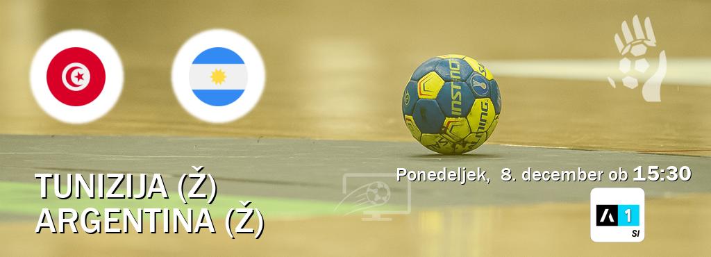 Tunizija (Ž) in Argentina (Ž) v živo na Arena Sport 1. Prenos tekme bo v ponedeljek,  8. december ob  15:30