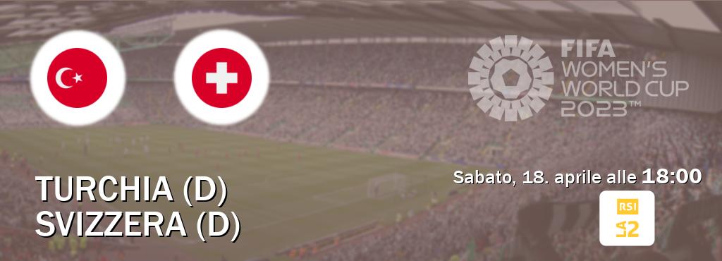Il match Turchia (D) - Svizzera (D) sarà trasmesso in diretta TV su RSI La 2 (ore 18:00)