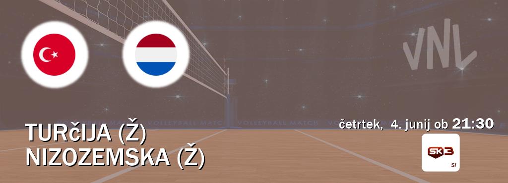 Dvoboj Turčija (Ž) in Nizozemska (Ž) s prenosom tekme v živo na Sportklub 3.