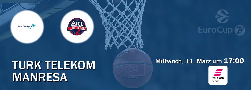 Das Spiel zwischen Turk Telekom und Manresa wird am Mittwoch, 11. März um  17:00, live vom Magenta Sport übertragen.