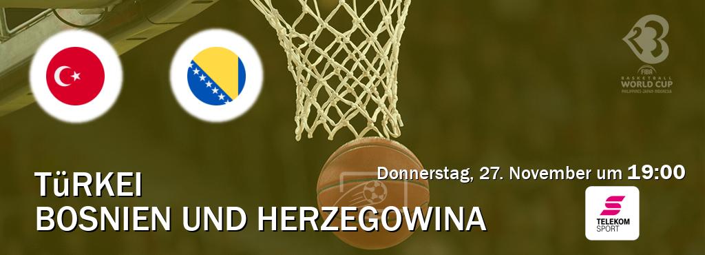 Das Spiel zwischen Türkei und Bosnien und Herzegowina wird am Donnerstag, 27. November um 19:00, live vom Magenta Sport übertragen. Das Spiel zwischen Türkei und Bosnien und Herzegowina wird am Donnerstag, 27. November um 19:00, live vom Magenta Sport übertragen.