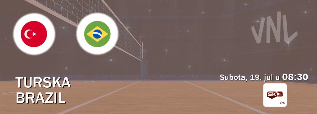 Izravni prijenos utakmice Turska i Brazil pratite uživo na Sportklub 3 (subota, 19. jul u 08:30). Izravni prijenos utakmice Turska i Brazil pratite uživo na Sportklub 3 (subota, 19. jul u 08:30).