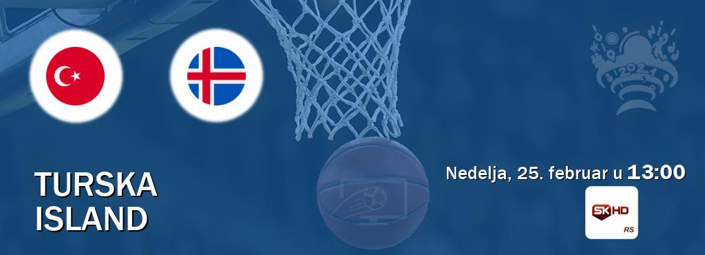 Izravni prijenos utakmice Turska i Island pratite uživo na Sportklub HD (nedelja, 25. februar u  13:00).