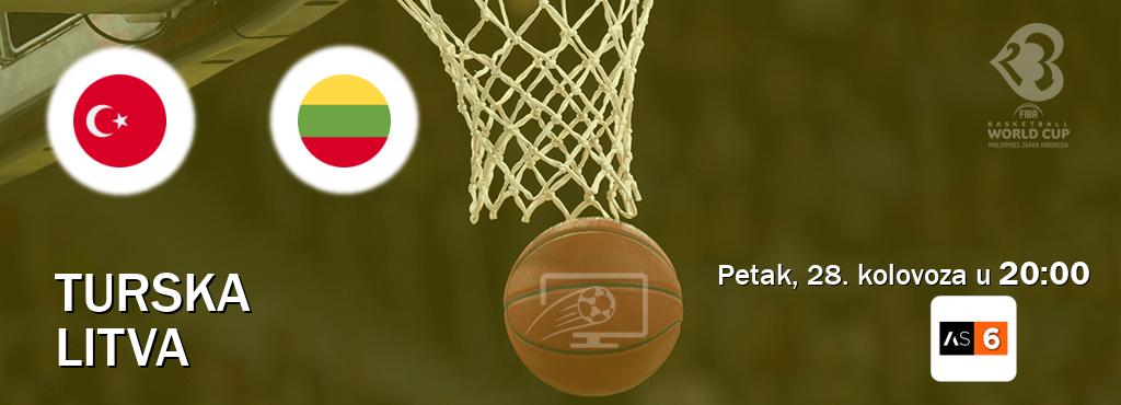 Izravni prijenos utakmice Turska i Litva pratite uživo na Arena Sport 6 (petak, 28. kolovoza u  20:00).
