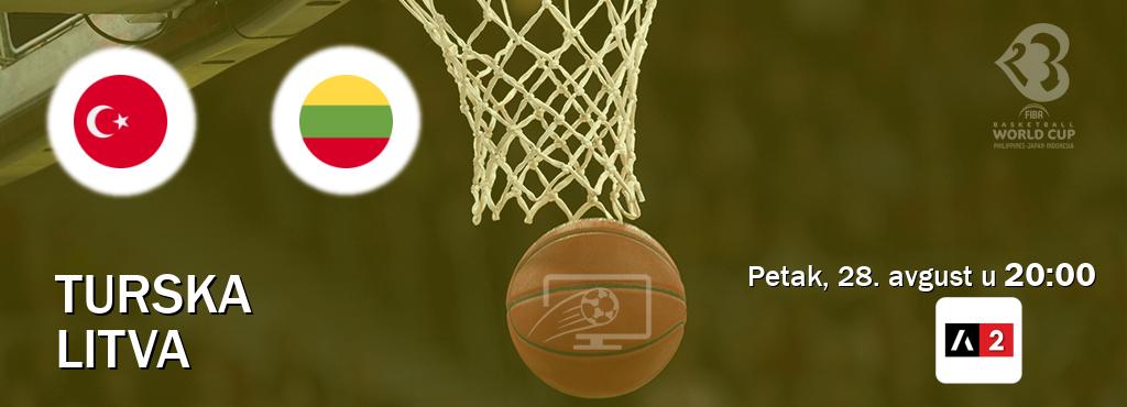 Izravni prijenos utakmice Turska i Litva pratite uživo na Arena Sport 2 (petak, 28. avgust u  20:00).