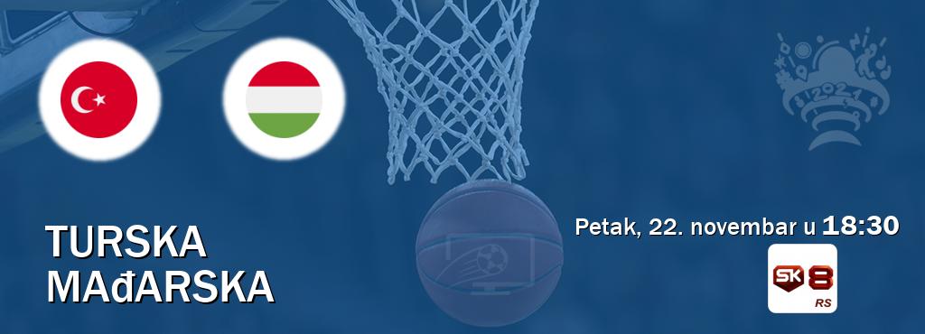 Izravni prijenos utakmice Turska i Mađarska pratite uživo na Sportklub 8 (petak, 22. novembar u  18:30).