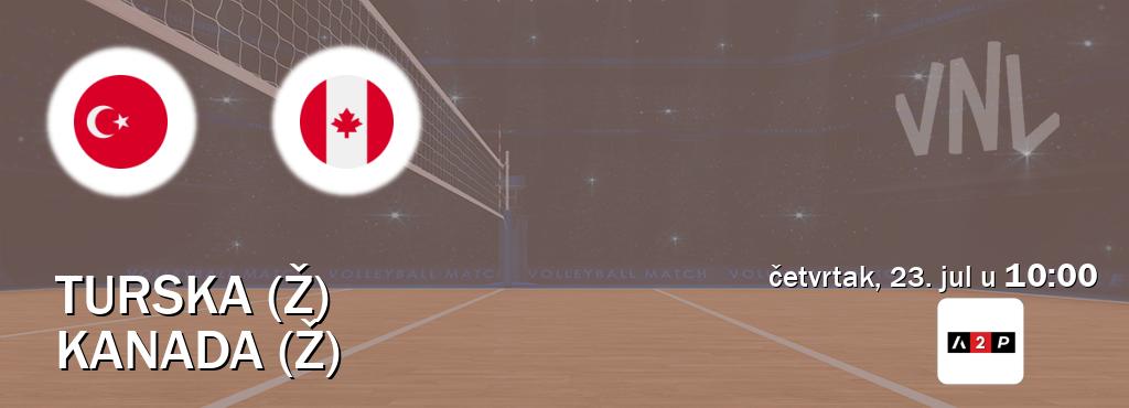 Izravni prijenos utakmice Turska (Ž) i Kanada (Ž) pratite uživo na Arena Premium 2 (četvrtak, 23. jul u 10:00). Izravni prijenos utakmice Turska (Ž) i Kanada (Ž) pratite uživo na Arena Premium 2 (četvrtak, 23. jul u 10:00).