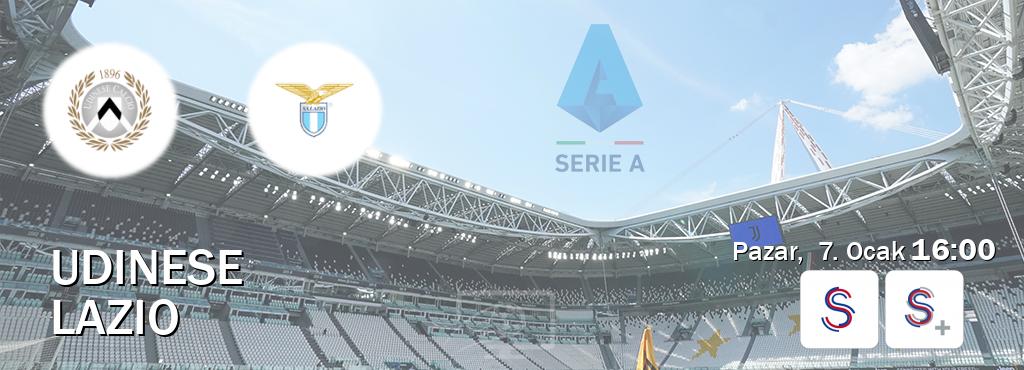 Karşılaşma Udinese - Lazio S Sport ve S Sport +'den canlı yayınlanacak (Pazar,  7. Ocak  16:00).