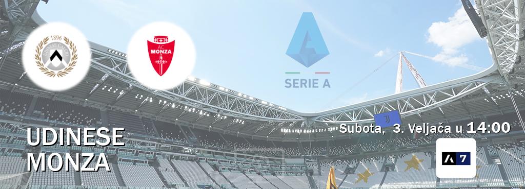Izravni prijenos utakmice Udinese i Monza pratite uživo na Arena Sport 7 (Subota,  3. Veljača u  14:00).