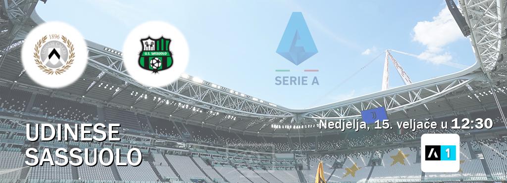 Izravni prijenos utakmice Udinese i Sassuolo pratite uživo na Arena Sport 1 (nedjelja, 15. veljače u  12:30).