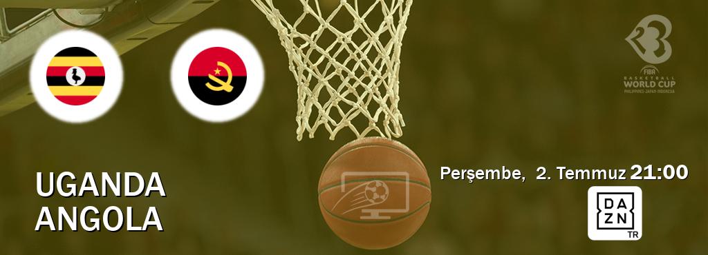 Karşılaşma Uganda - Angola DAZN'den canlı yayınlanacak (Perşembe,  2. Temmuz  21:00).