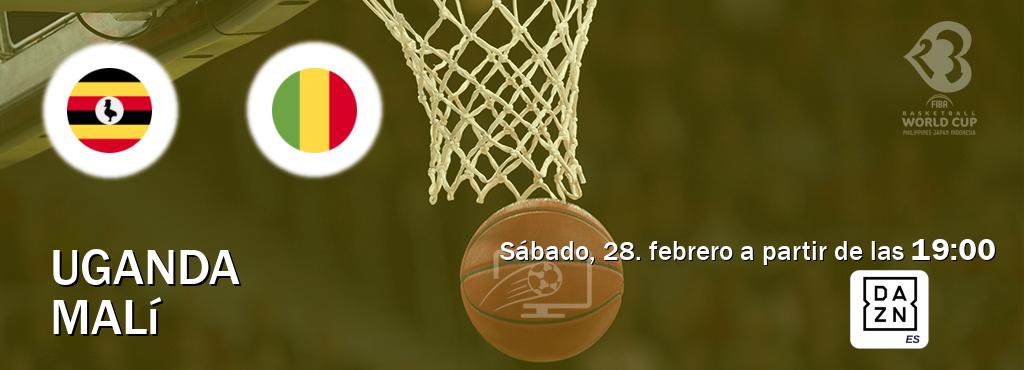 El partido entre Uganda y Malí será retransmitido por DAZN España (sábado, 28. febrero a partir de las  19:00).