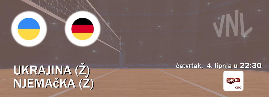 Izravni prijenos utakmice Ukrajina (Ž) i Njemačka (Ž) pratite uživo na Sportklub 3 (četvrtak,  4. lipnja u  22:30).