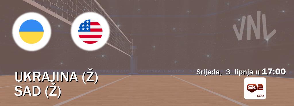Izravni prijenos utakmice Ukrajina (Ž) i SAD (Ž) pratite uživo na Sportklub 2 (srijeda,  3. lipnja u  17:00).