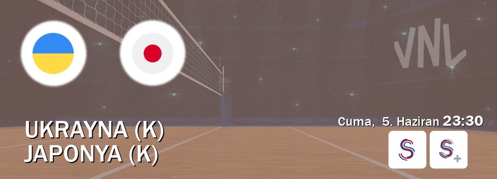 Karşılaşma Ukrayna (K) - Japonya (K) S Sport ve S Sport +'den canlı yayınlanacak (Cuma,  5. Haziran  23:30).